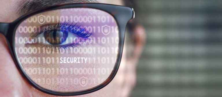 PacketFront Software has implemented functionality that can be used to perform network wide audits Security glasses, woman looking at code regarding network security and NIS2