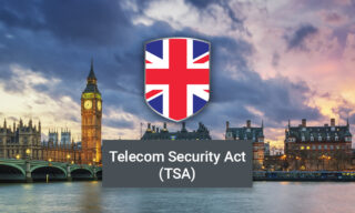 UK flag with London in background, TSA